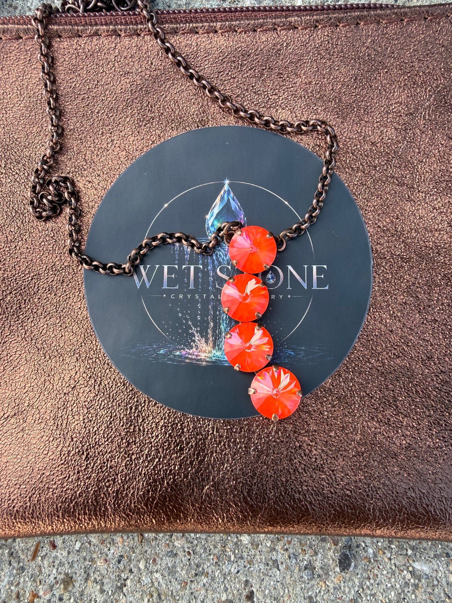 WETSTONE: Pumpkin Spell Noir Drop Necklace
