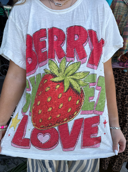 Weathered And Worn Tee Berry Sweet