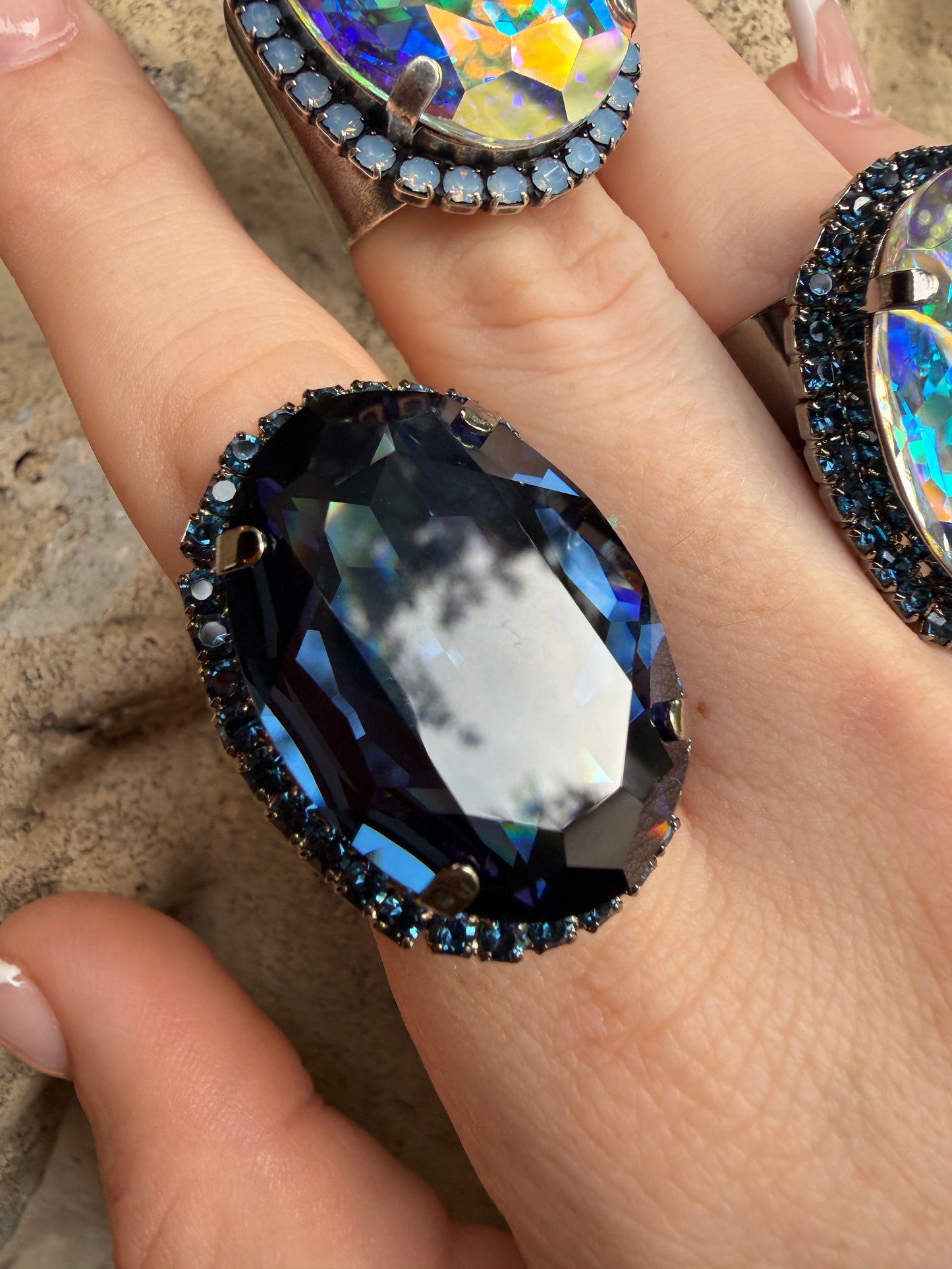 WETSTONE: Montana Gunmetal Liz Taylor Ring