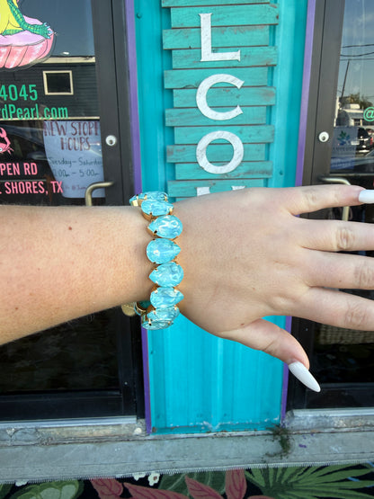 Wet stone: paradise blue lux bracelet