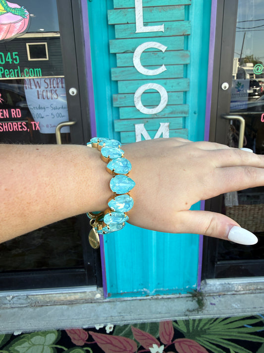 Wet stone: paradise blue lux bracelet