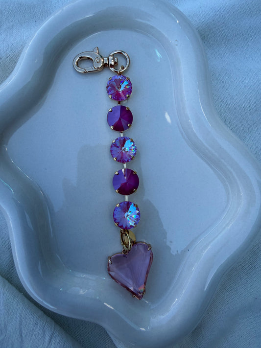 WETSTONE: Antique Peony Heart Secret Bag Charm