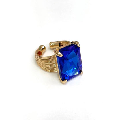 Cushion Cut Cocktail Adjustable Wire Ring