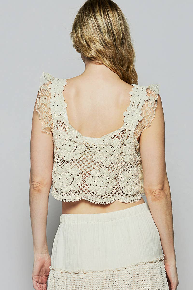 Maggie Mae's Crochet Cropped Tank Top