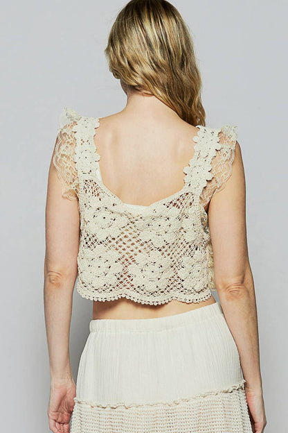 Maggie Mae's Crochet Cropped Tank Top