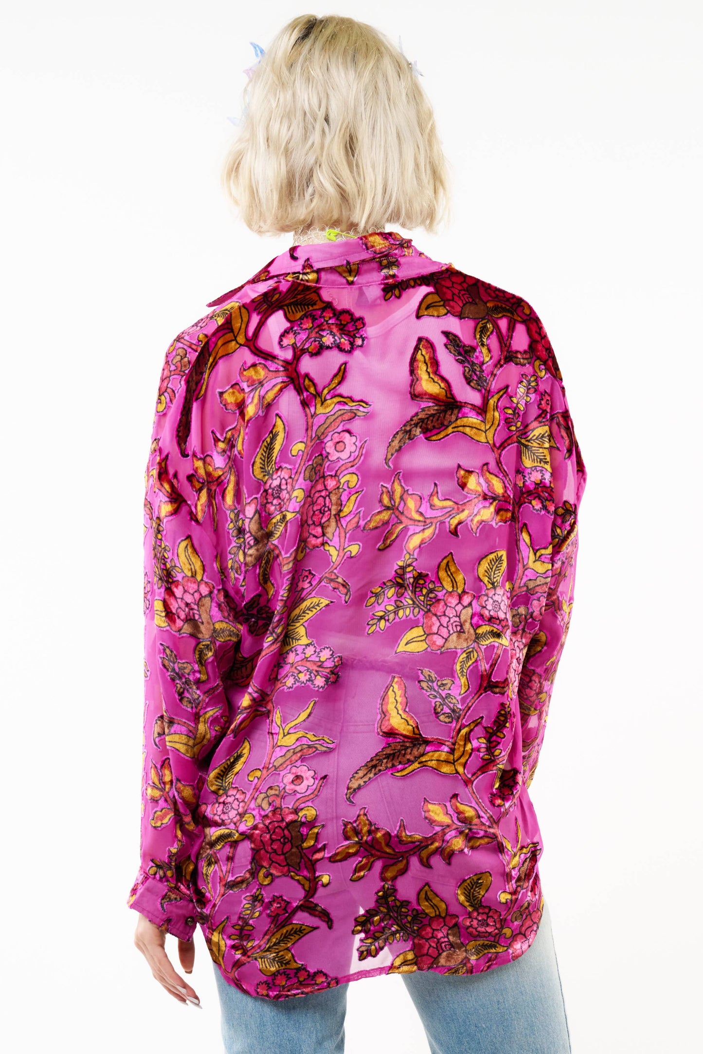 Holiday Jewels Burnout Velvet Blouse