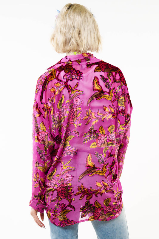 Holiday Jewels Burnout Velvet Blouse
