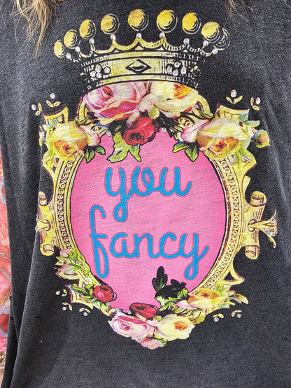 YOU FANCY tattered T-Shirt