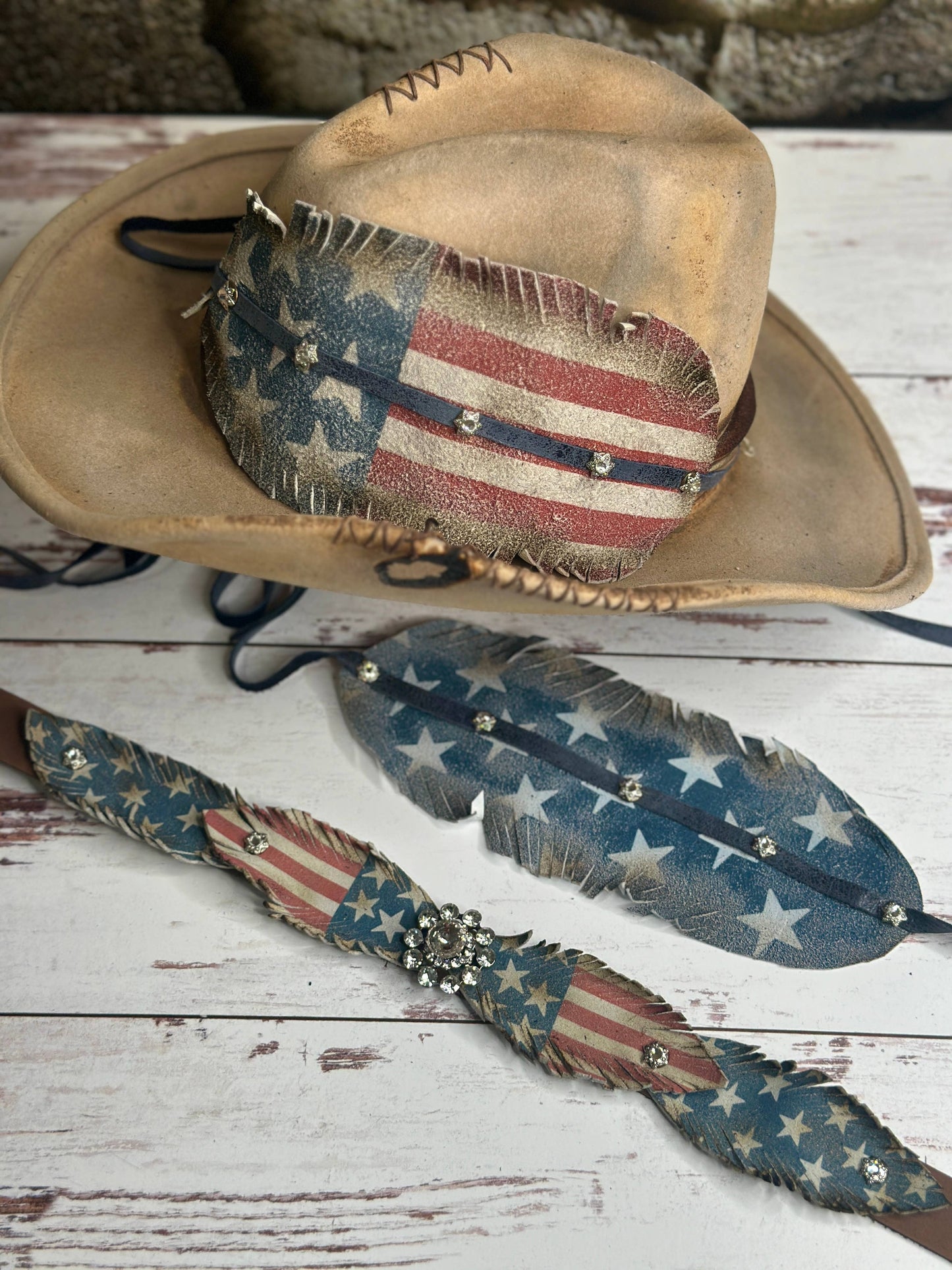 Large Feather Flag Hatband