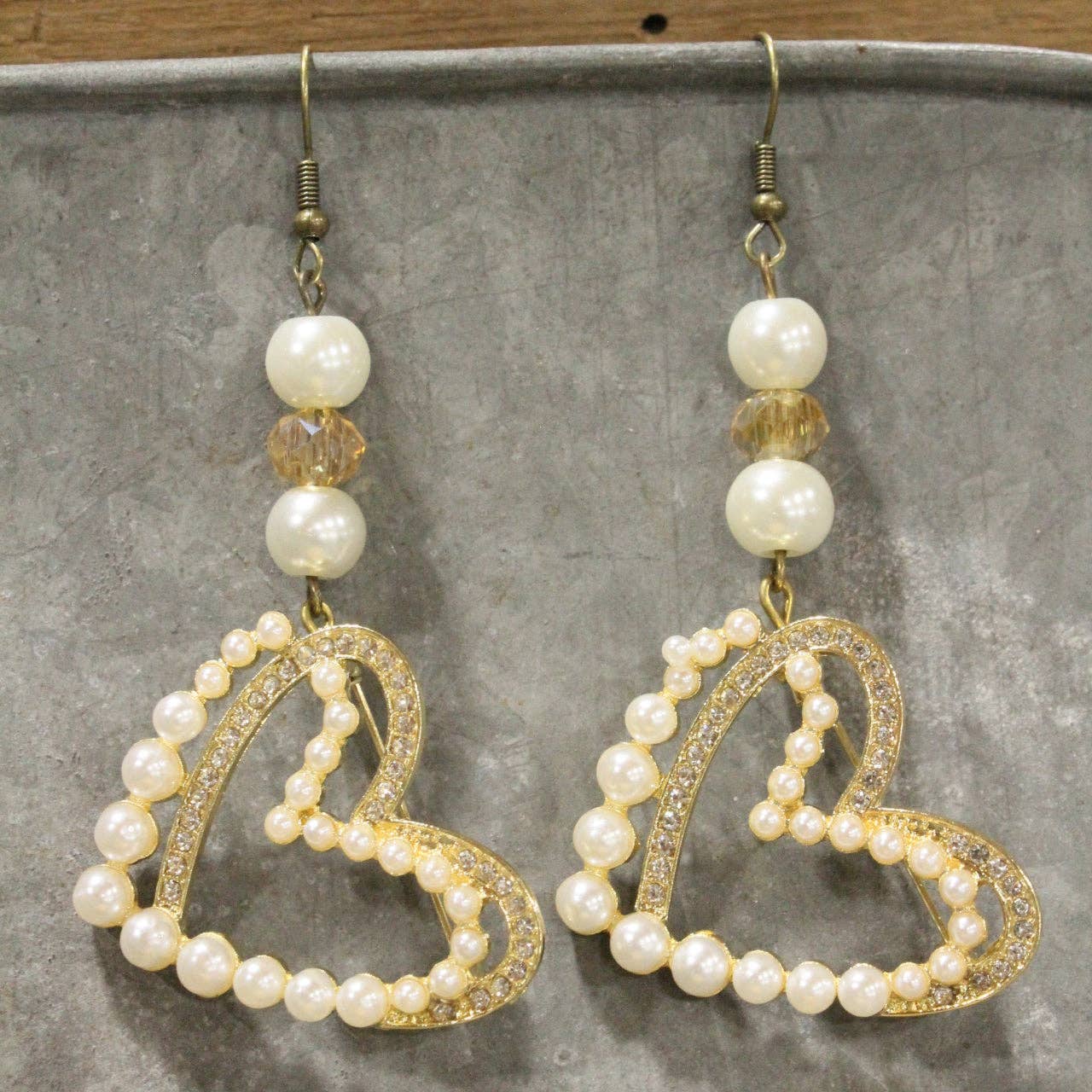 Never Enough Hearts Dangle Earrings