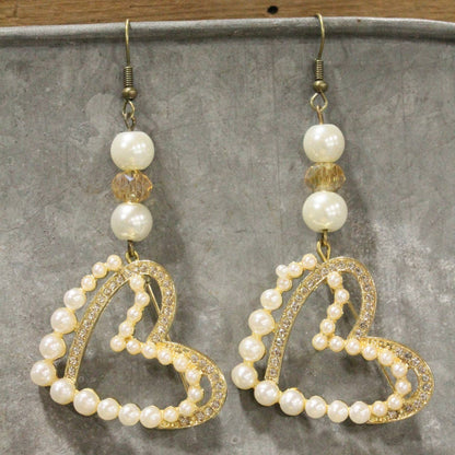 Never Enough Hearts Dangle Earrings