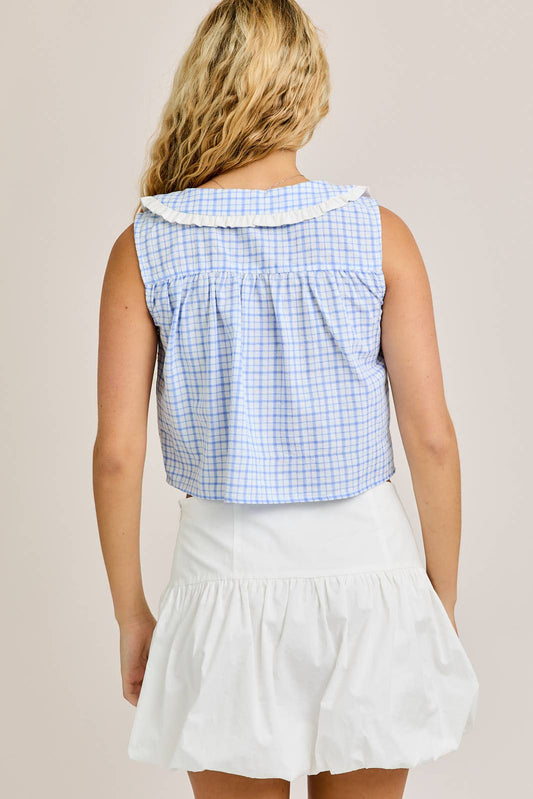 COLLAR BLOUSE RIBBON BOW TIE ON THE FRONT