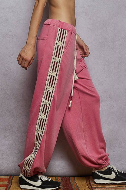 French Terry Star Patch Knit Joggers