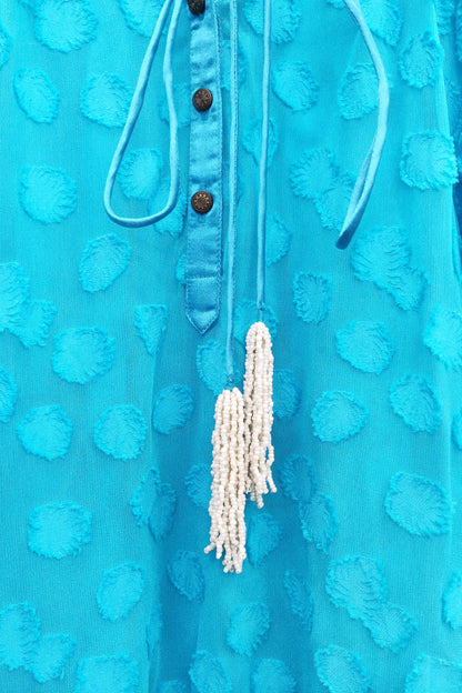 Aqua Teal Maven Blouse