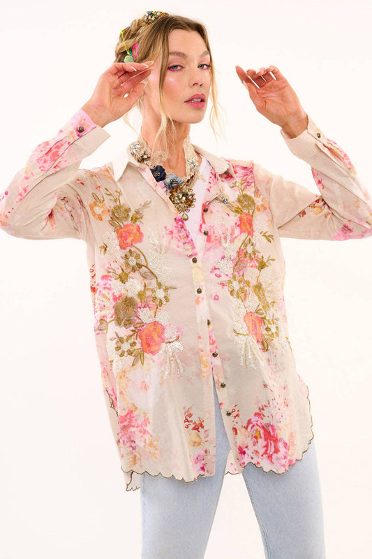 The Thought of You Shirt Boho Blouse
