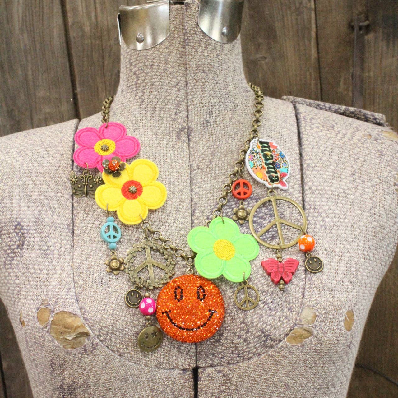 Peace, Love , & Mama Charm’d Necklace