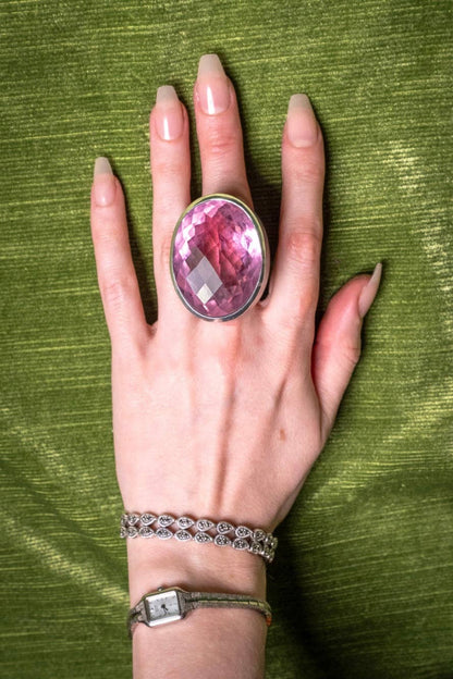 Oval Colossus Ring in Pink Azalea (Silver)