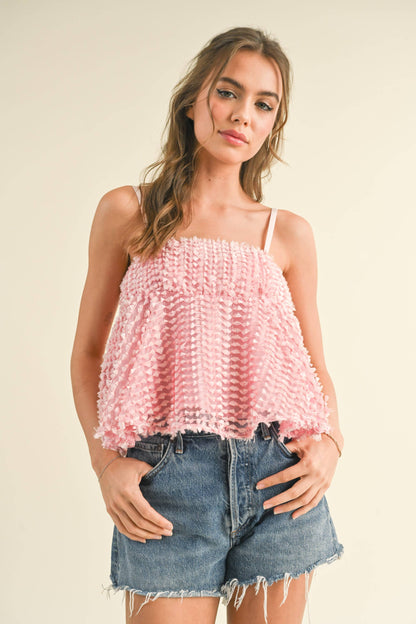 SPAGHETTI STRAP BABY DOLL TOP