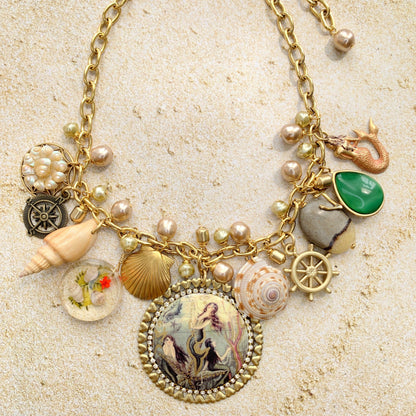 Vintage Mermaids Charm Necklace