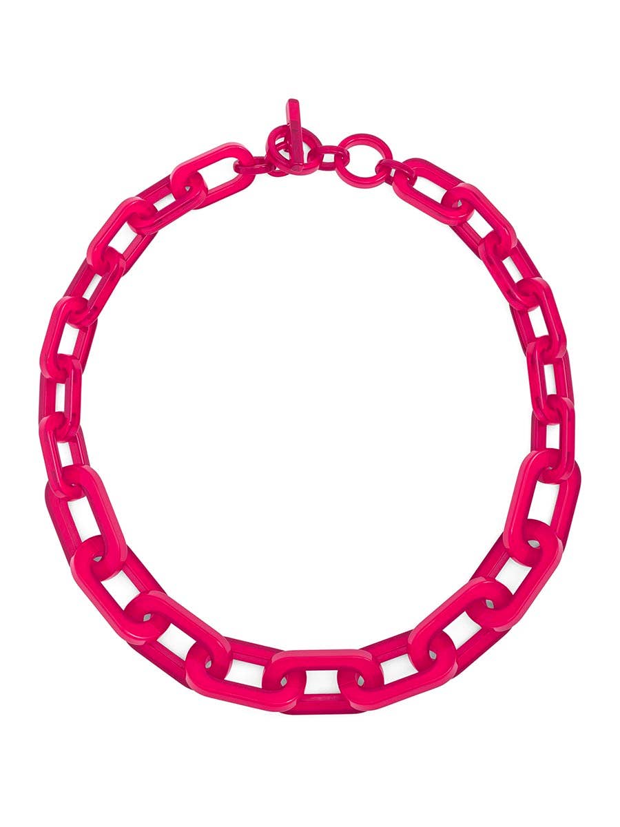 Colorful Resin Cable Link Collar Necklace