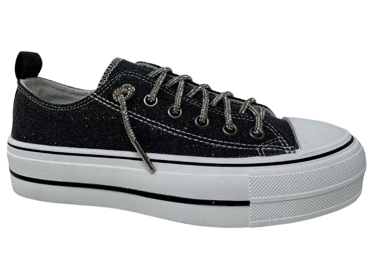 Sparkle and Rhinestone Lace-Up Sneaker Shoe