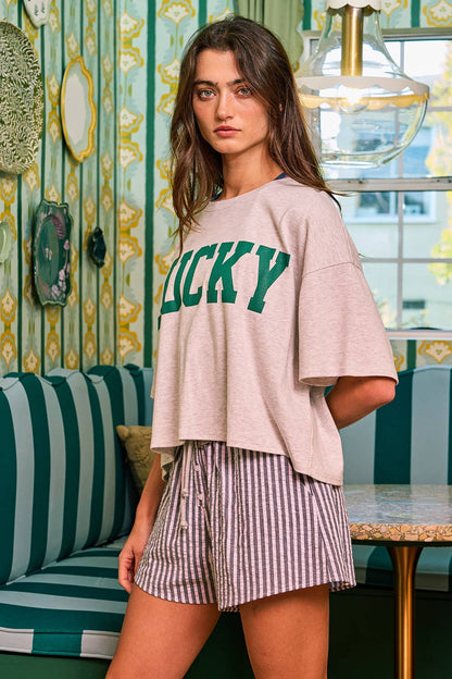 LUCKY Boxy Crop Top
