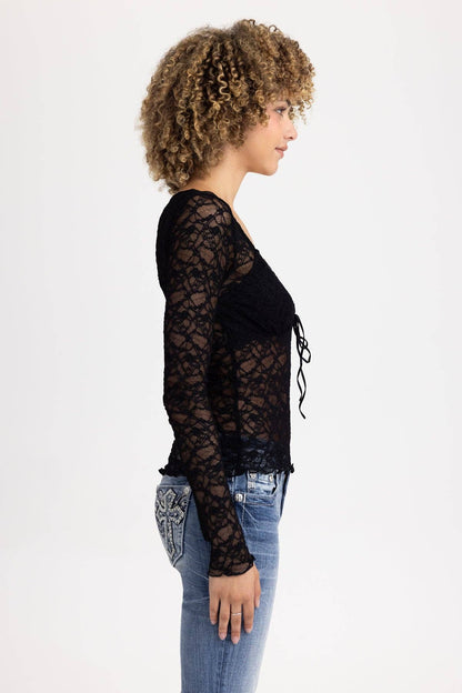 Aiko Sheer Lace Top