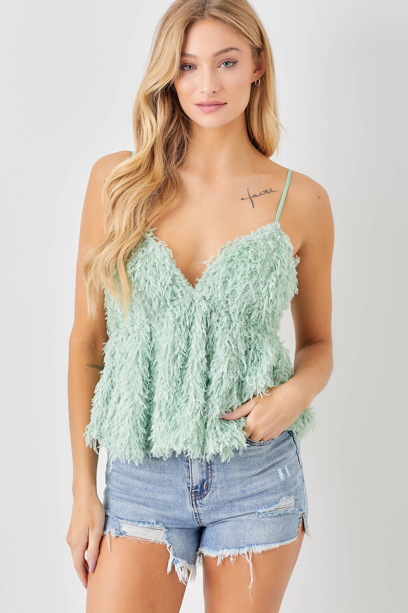 Furry tank top