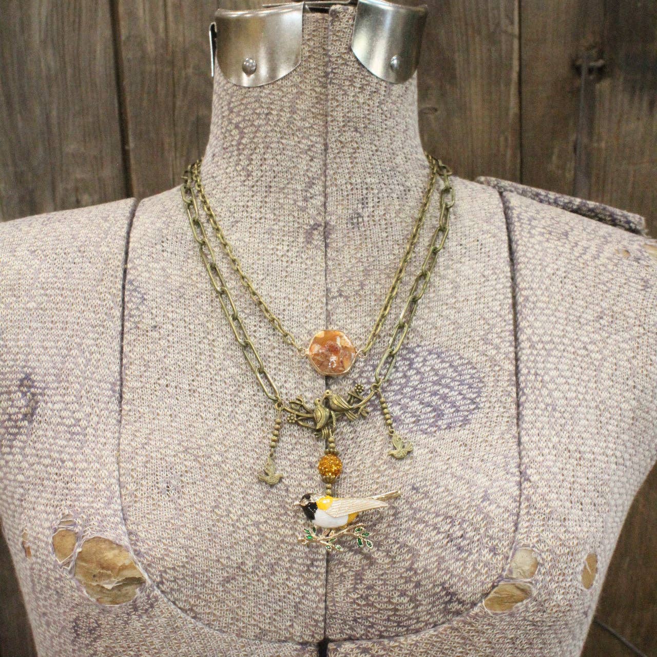 Song Bird Beauty Mustard Necklace