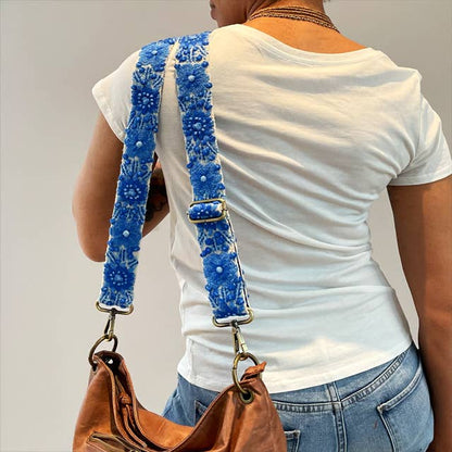 Forget-Me-Not Embroidered Adjustable Bag/Camera Strap