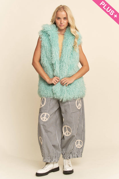 Shaggy Faux Fur Longline Vest