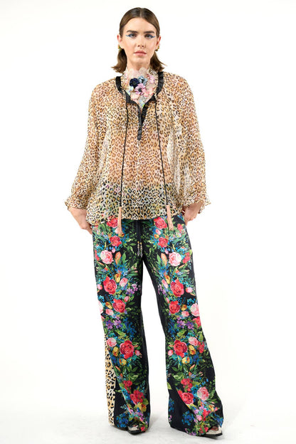 Sheer Cheetah Print Blouse