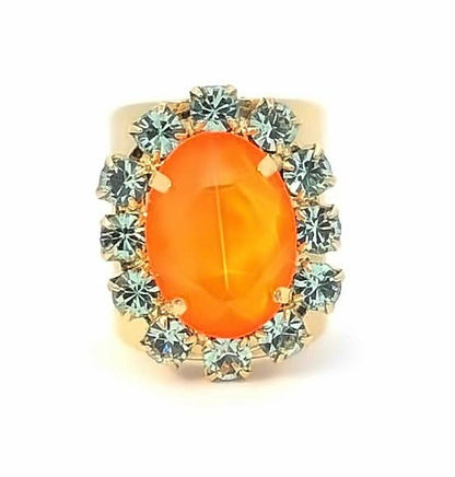Suki Adjustable Multi-Stone Ring with High Quality Crystals