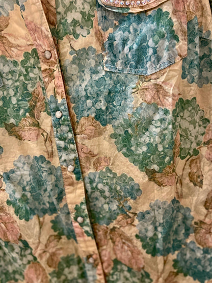 Hydrangea Snap Front Dress Tunic Blouse