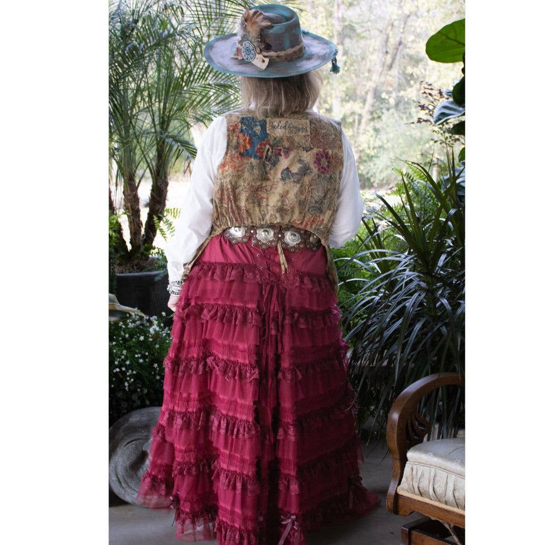 Victorian Romance Skirt - Cranberry