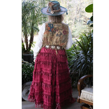 Victorian Romance Skirt - Cranberry