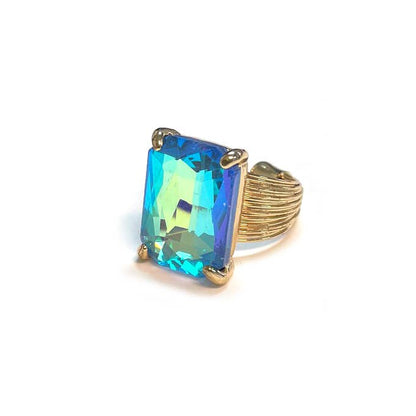 Cushion Cut Cocktail Adjustable Wire Ring