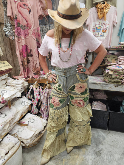 Rose railroad Ticking Pant