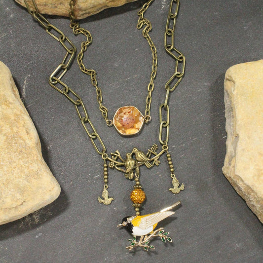 Song Bird Beauty Mustard Necklace