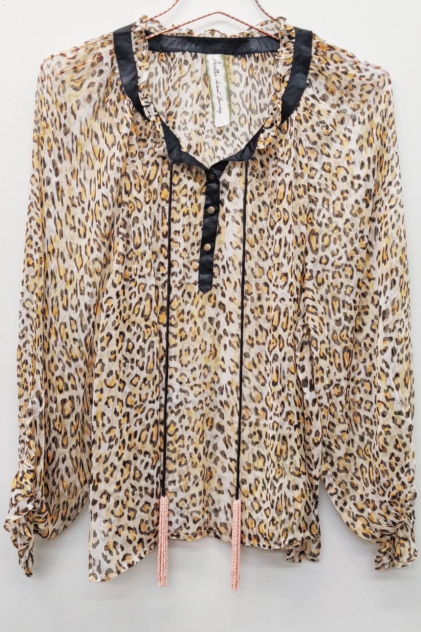 Sheer Cheetah Print Blouse