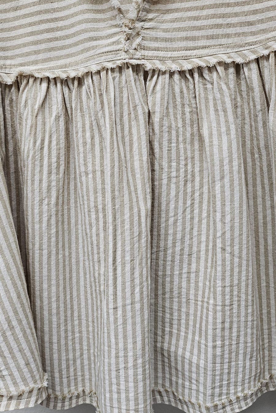Striped Bubble Blouse Top