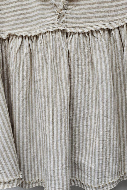 Striped Bubble Blouse Top