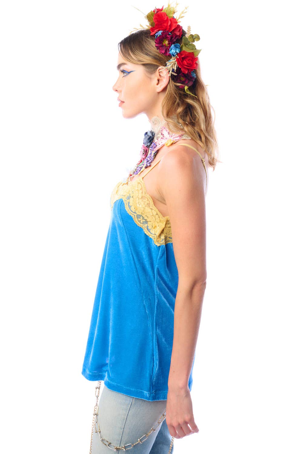 Velvet Dreams Cami-Blue | Cami Top | Sleeveless Tank Top