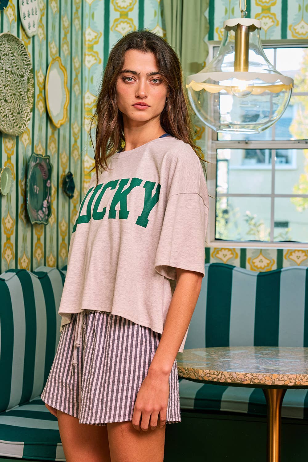 LUCKY Boxy Crop Top