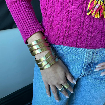 Ornate Arching Cuff - Gold