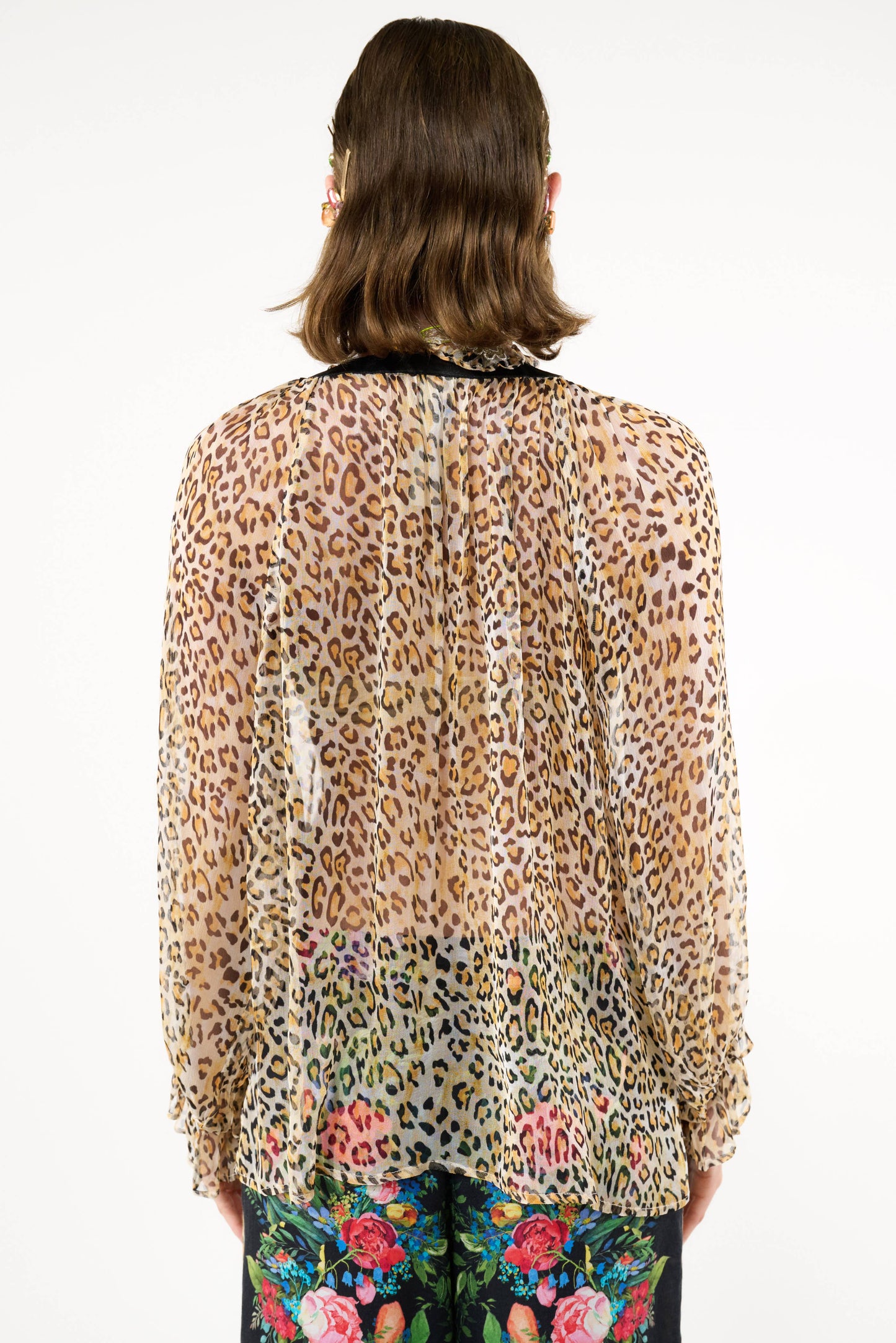 Sheer Cheetah Print Blouse