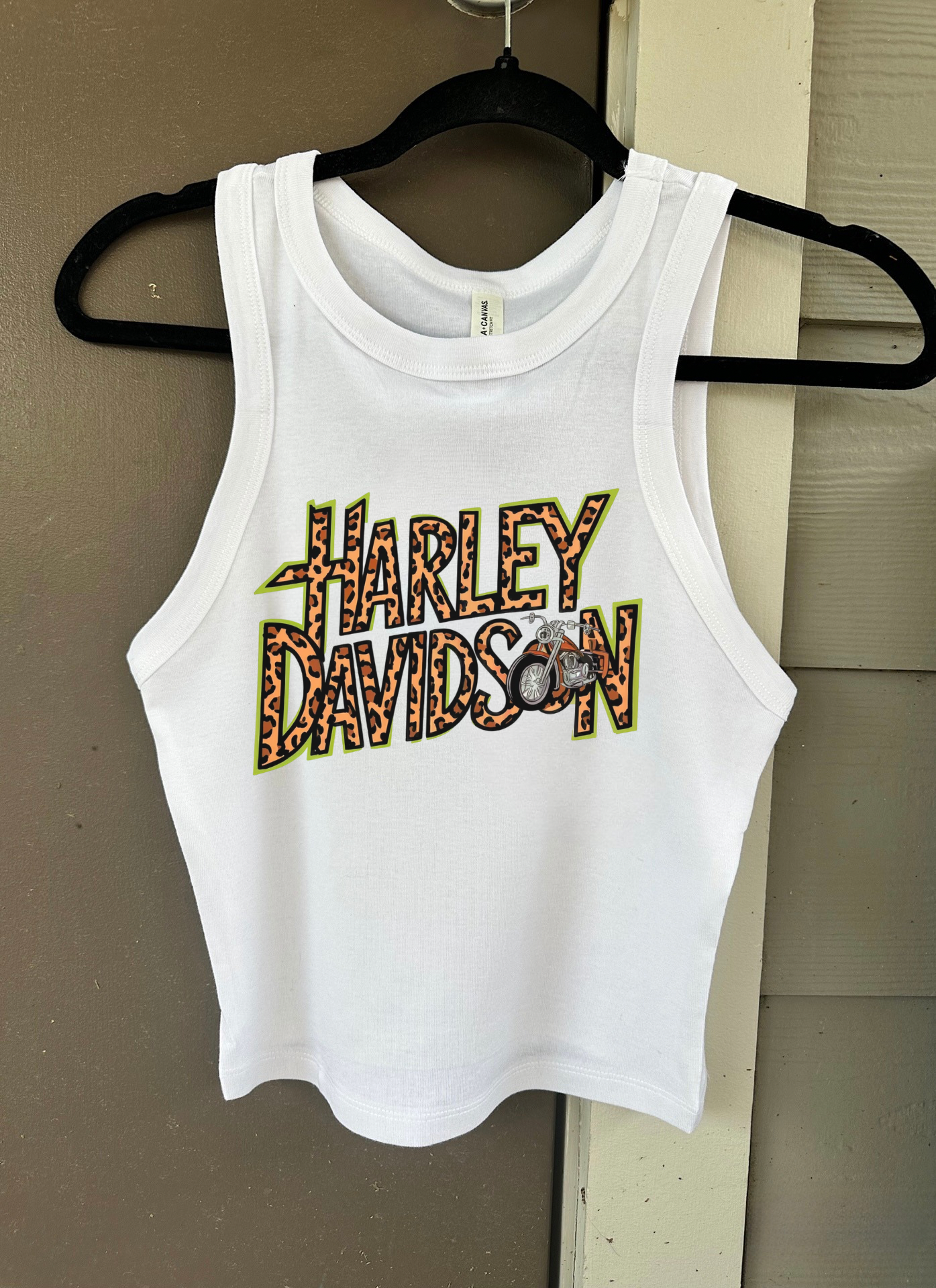 Leopard Harley Cropped Tank