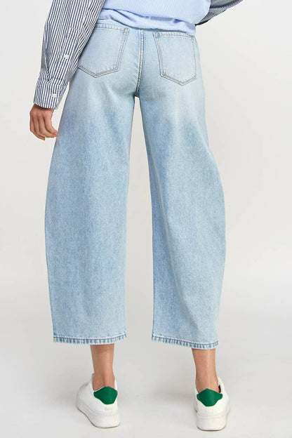 HIGH RISE BAGGY DENIM BARREL JEANS
