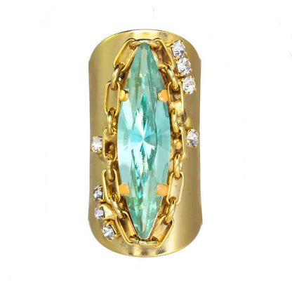 Navi Ring in Aqua Champagne