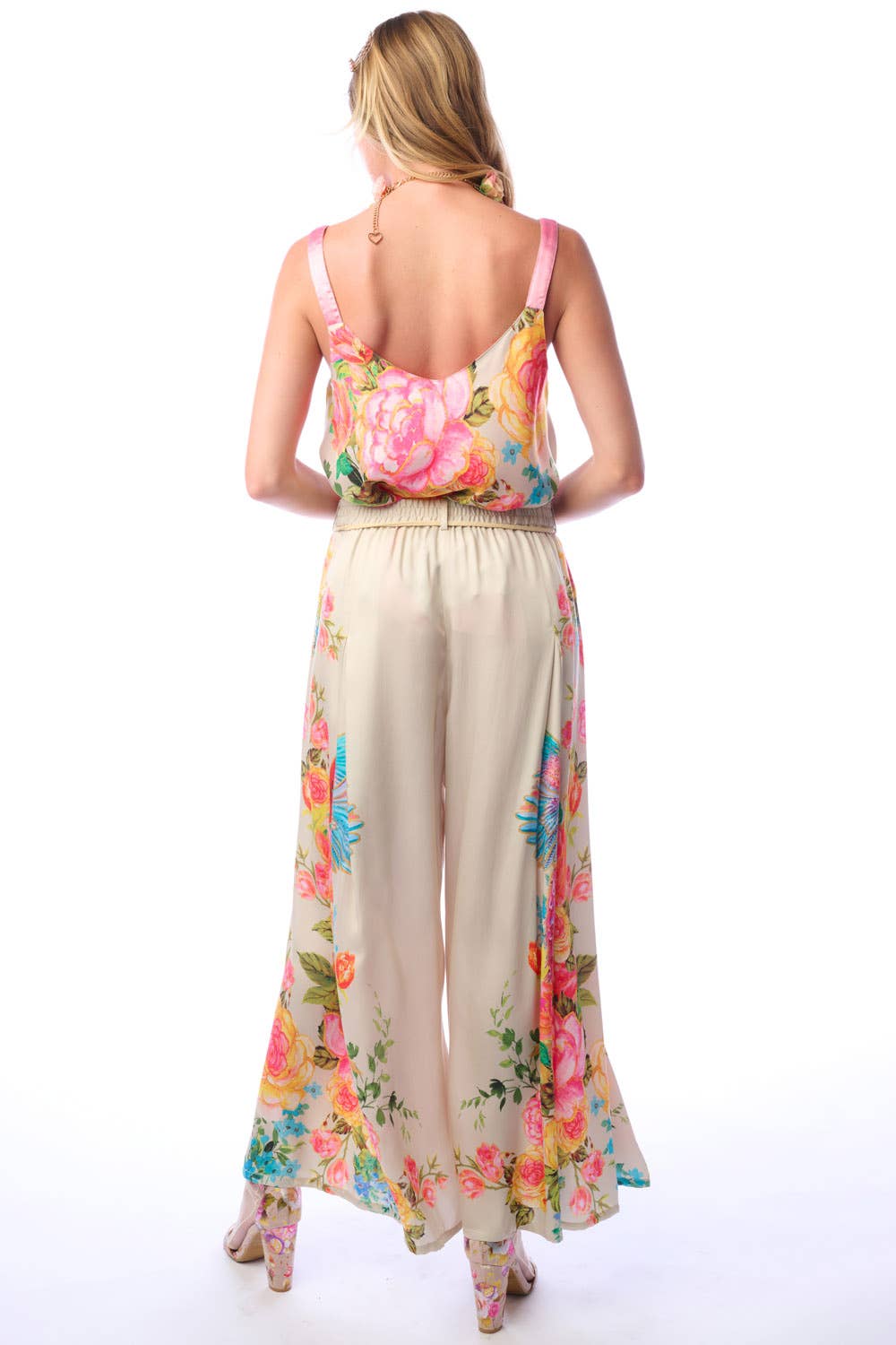 Earth Angels Pants | Wide Leg Pants | Peacock Print Pants